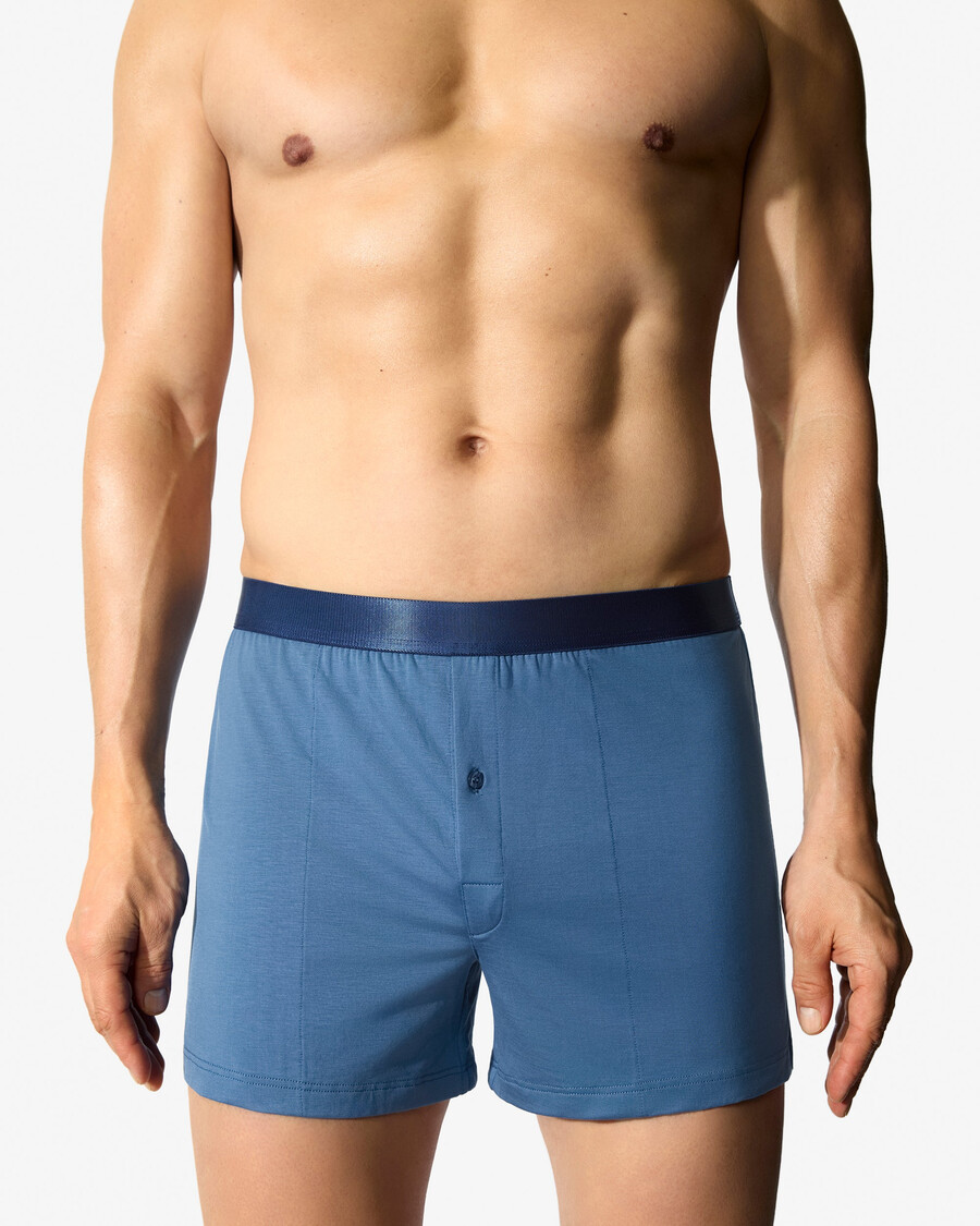 3 herren-boxershorts in weiß dunkelblau und azurblau jetzt kaufen — cdlp