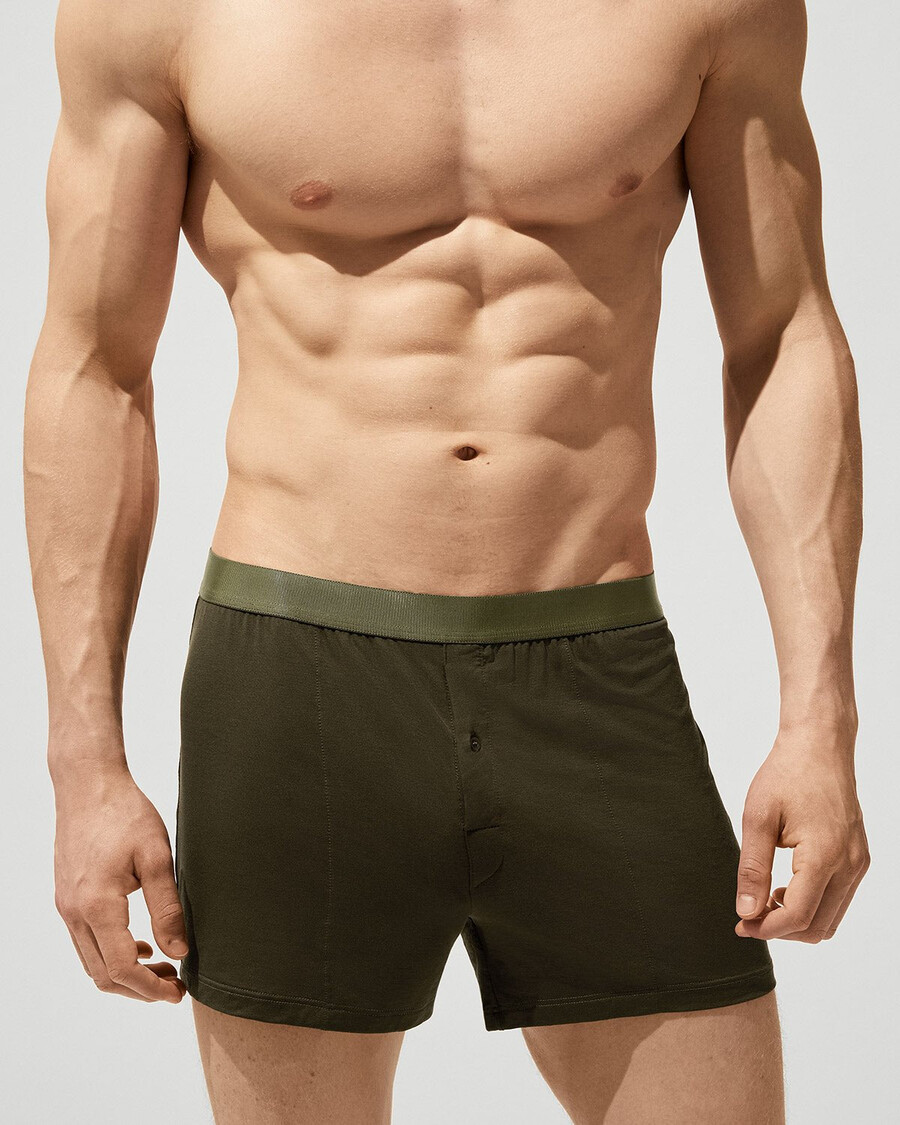 6 herren-boxershorts in olivgrün jetzt kaufen — cdlp