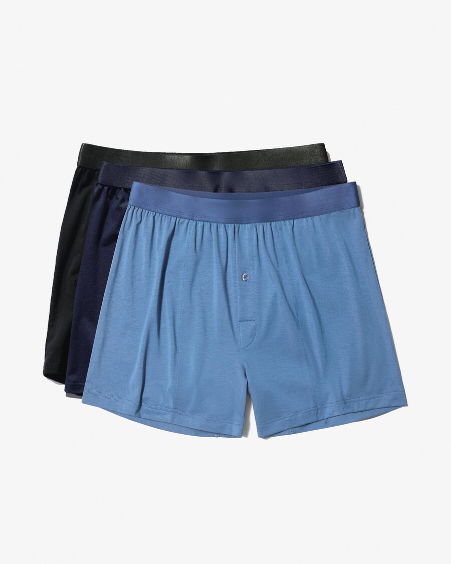 12 herren-boxershorts in schwarz dunkelblau und azurblau jetzt kaufen — cdlp