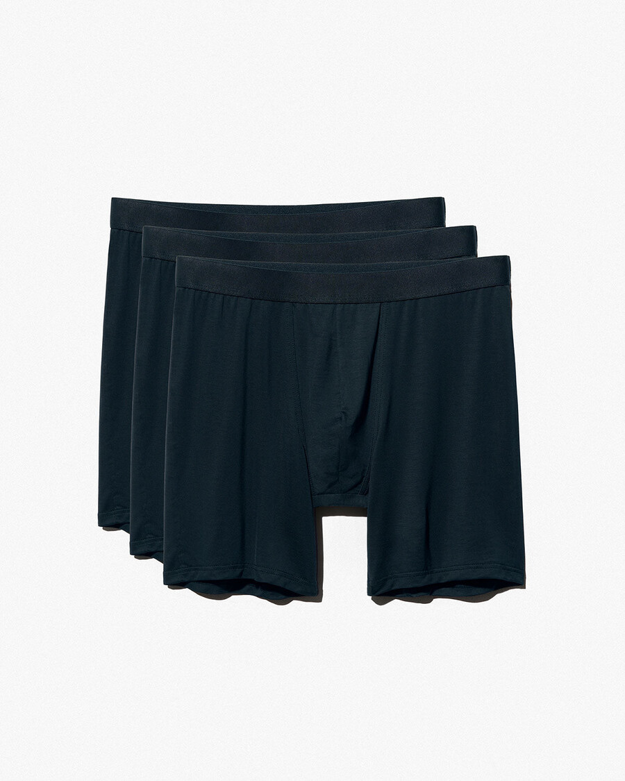 3 x herren-boxershorts lang in dunkelblau jetzt kaufen — cdlp