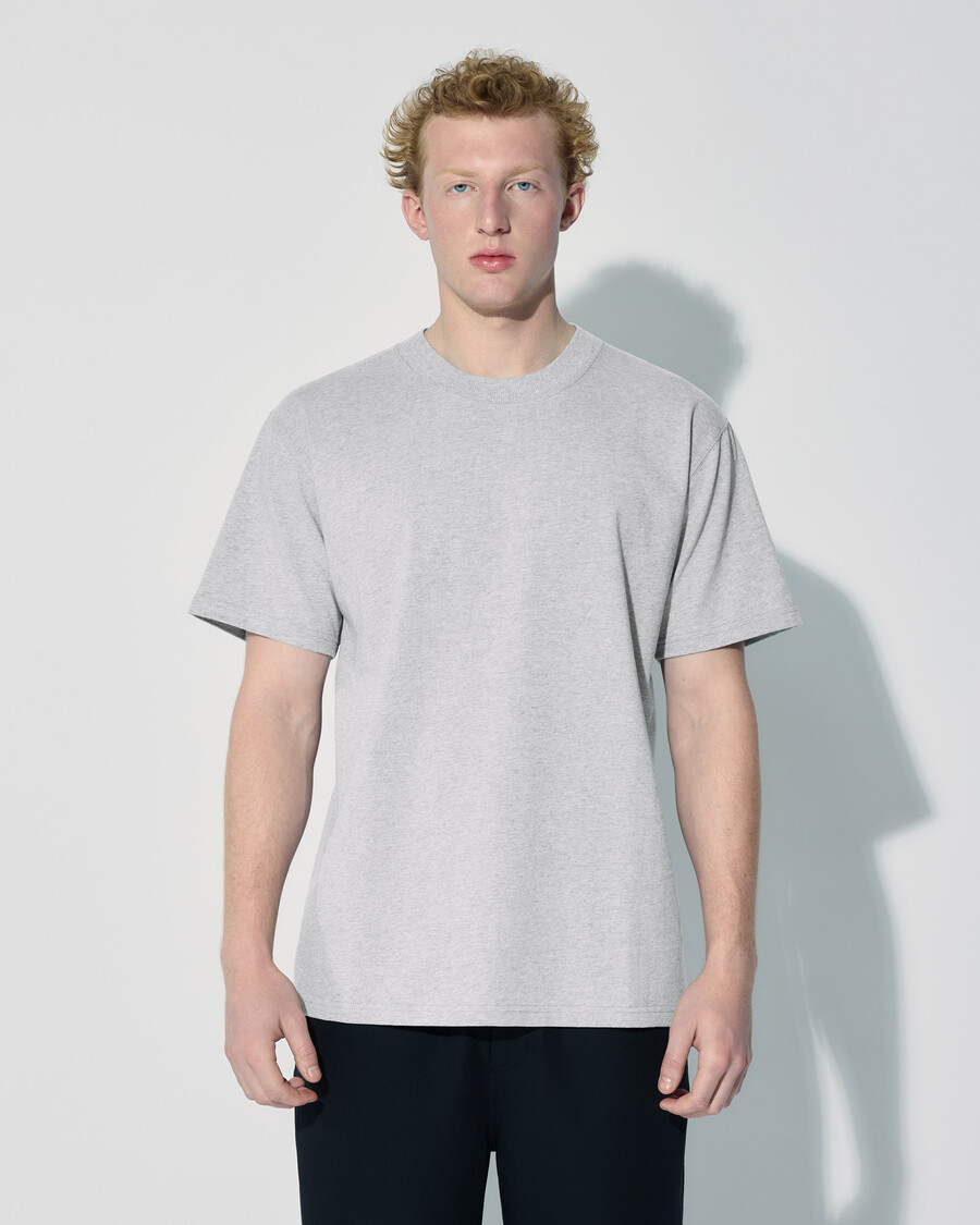 lässiges herren-t-shirt aus baumwolle in graumeliert jetzt kaufen — cdlp