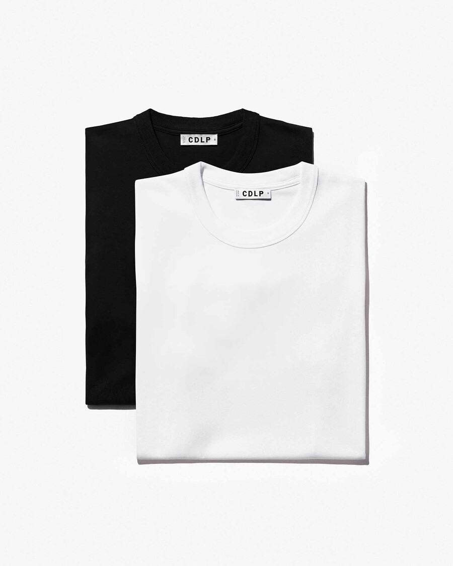 2 × herren-t-shirt schwere qualität in schwarz und weiß shop — cdlp