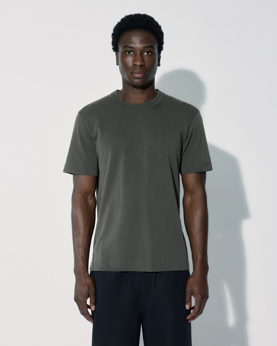 2 × herren-t-shirt schwere qualität in anthrazit und weiß shop — cdlp