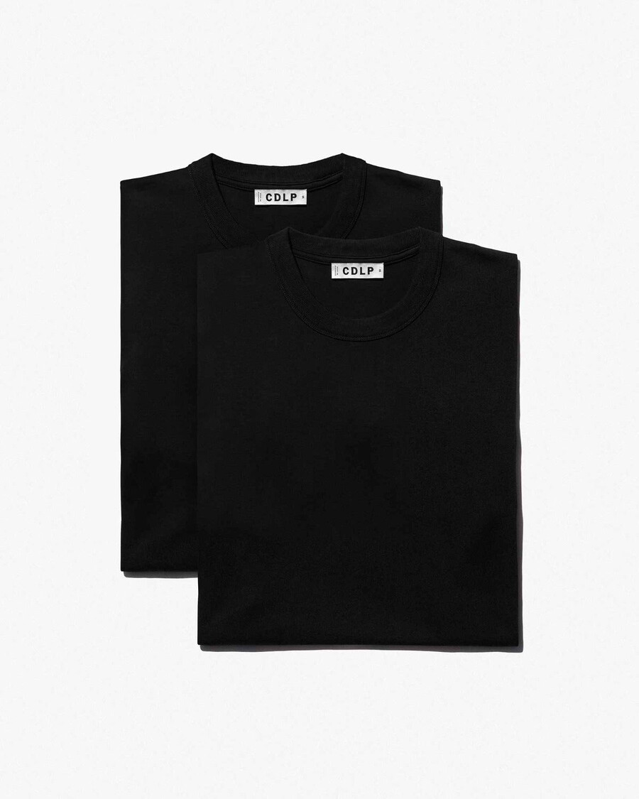 2 × schwarzes herren-t-shirt schwere qualität jetzt kaufen — cdlp