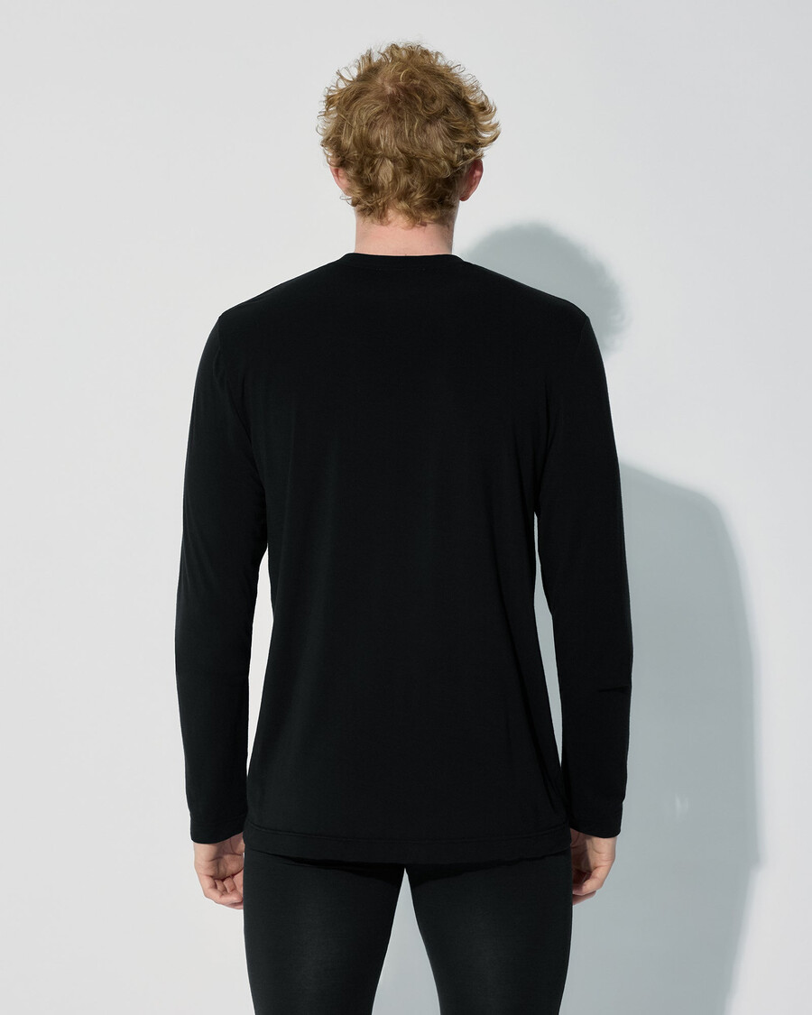 schwarzes herren-langarmshirt aus merinowolle shop—cdlp