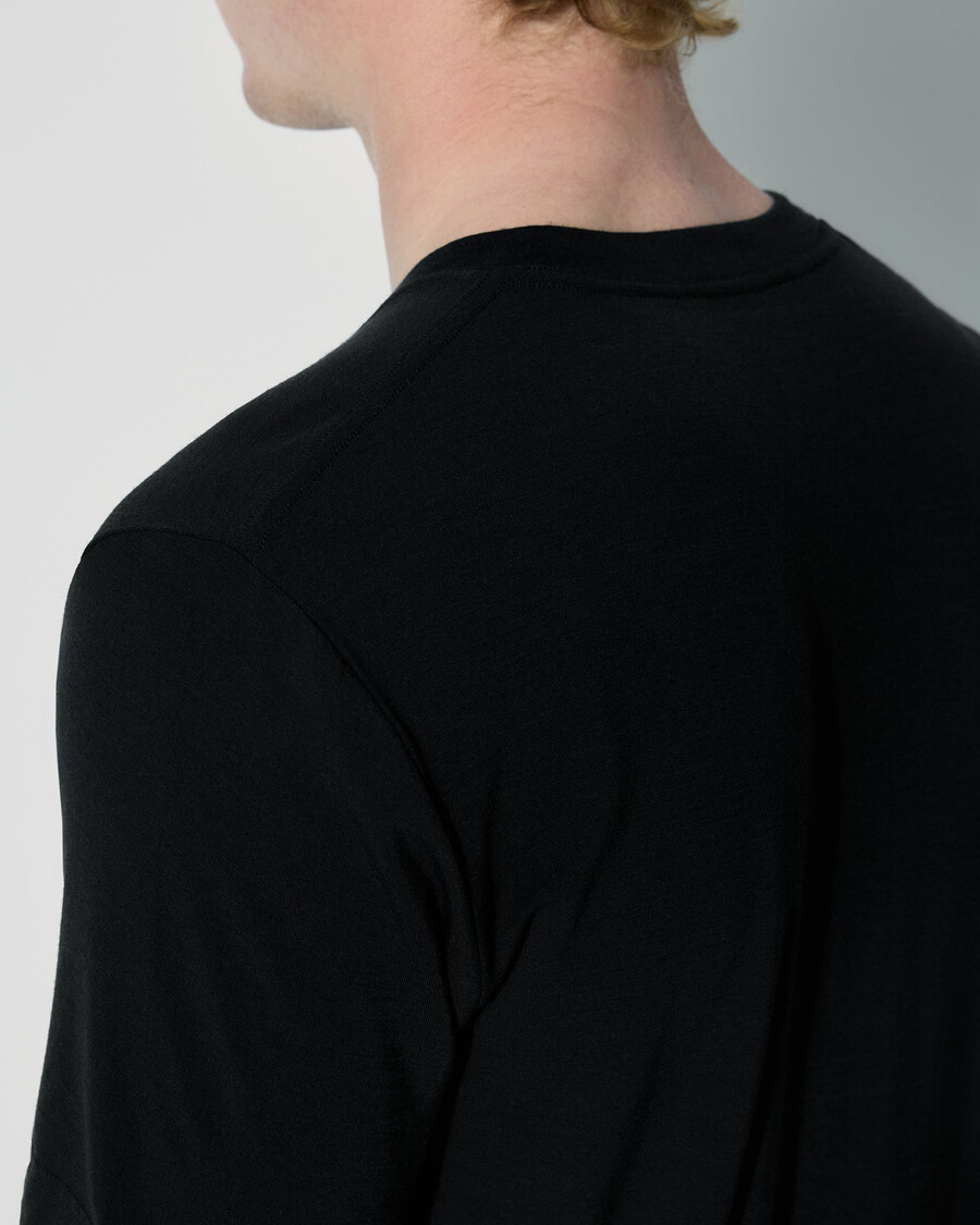 schwarzes herren-langarmshirt aus merinowolle shop—cdlp