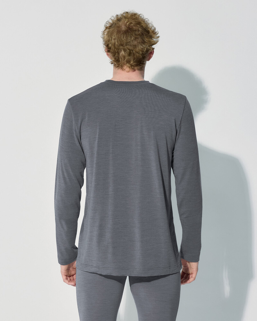 herren-langarmshirt aus merinowolle in graumeliert shop—cdlp
