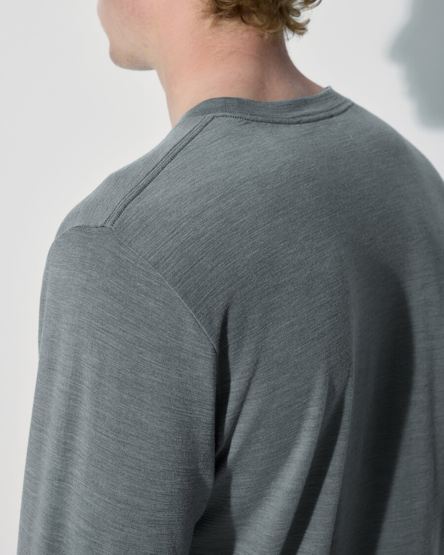 herren-langarmshirt aus merinowolle in graumeliert shop—cdlp