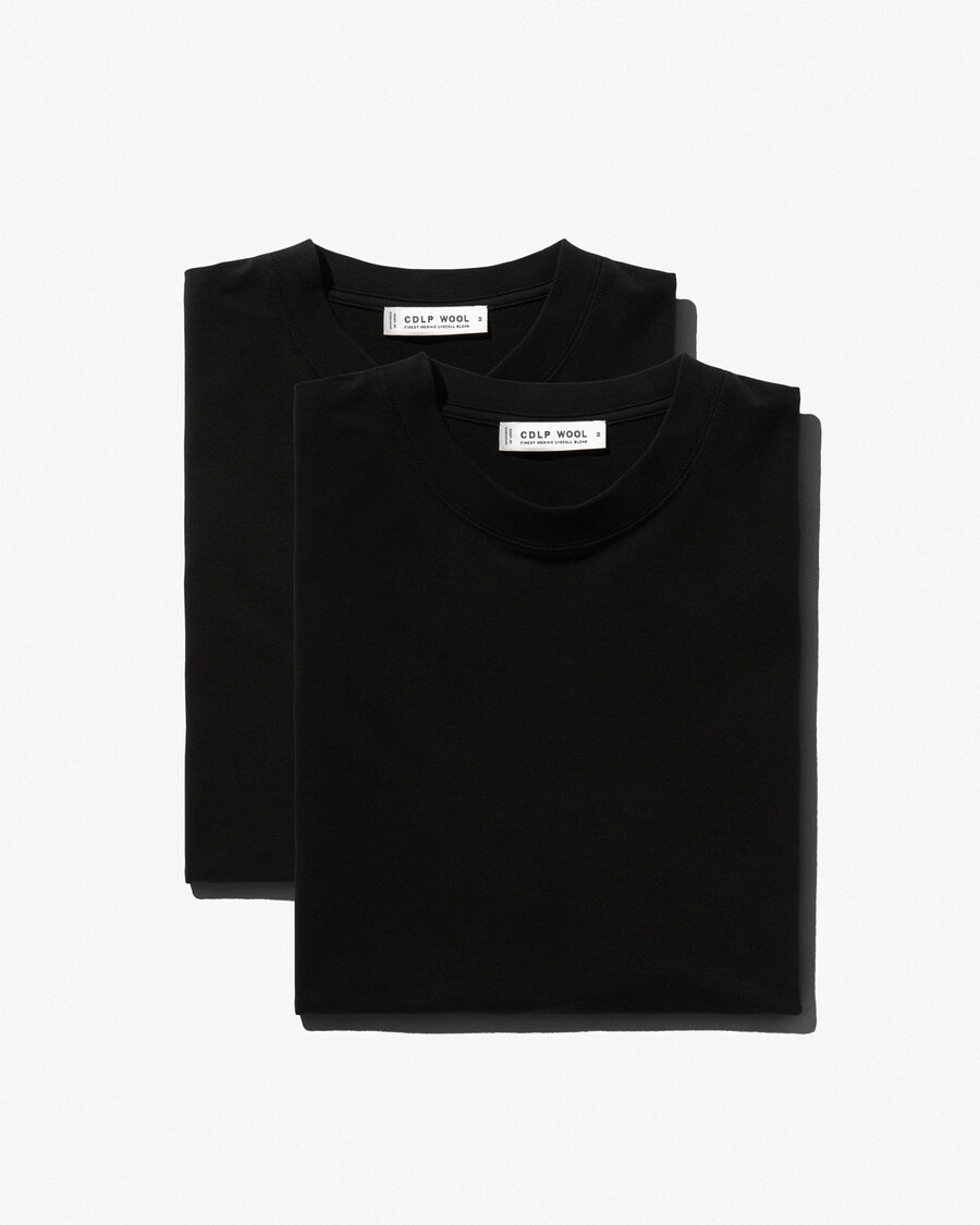 2 x herren-langarmshirt aus merinomischgewebe in schwarz shop—cdlp