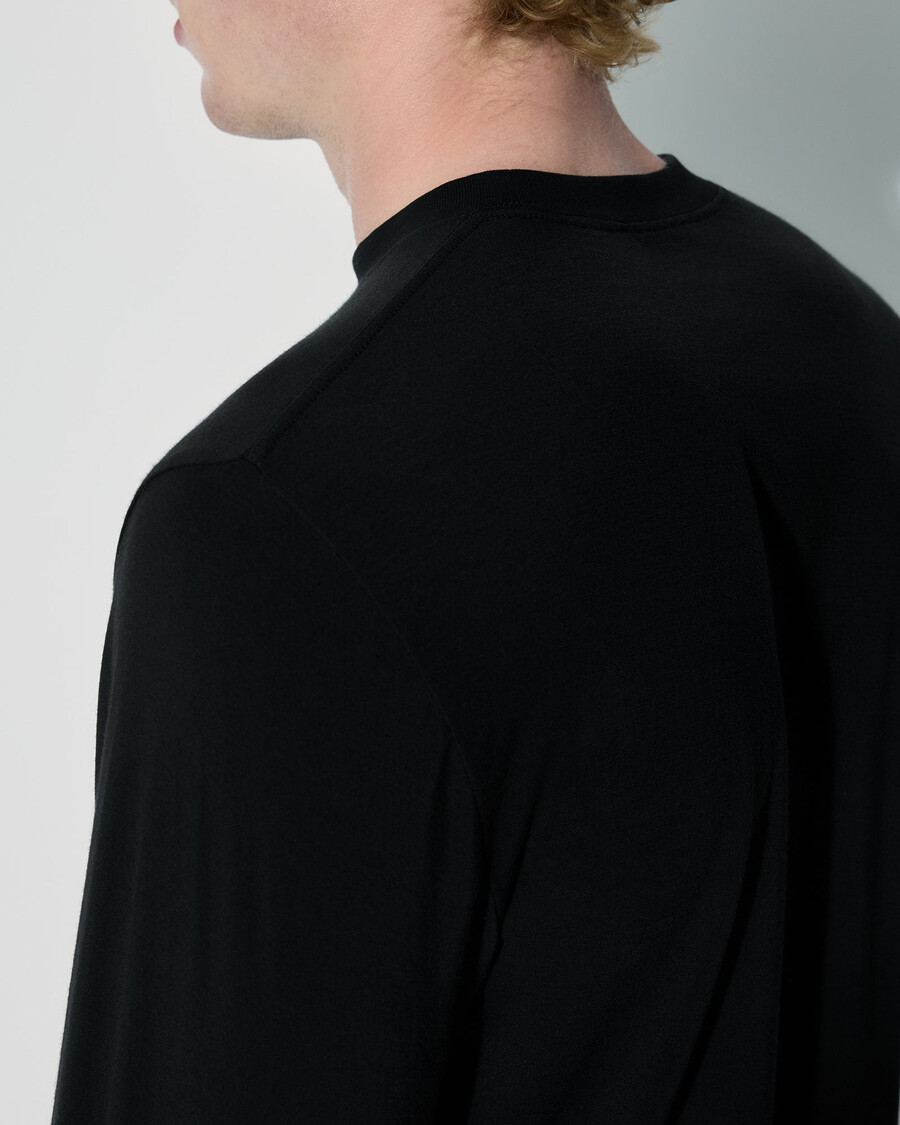 2 x herren-langarmshirt aus merinomischgewebe in schwarz shop—cdlp
