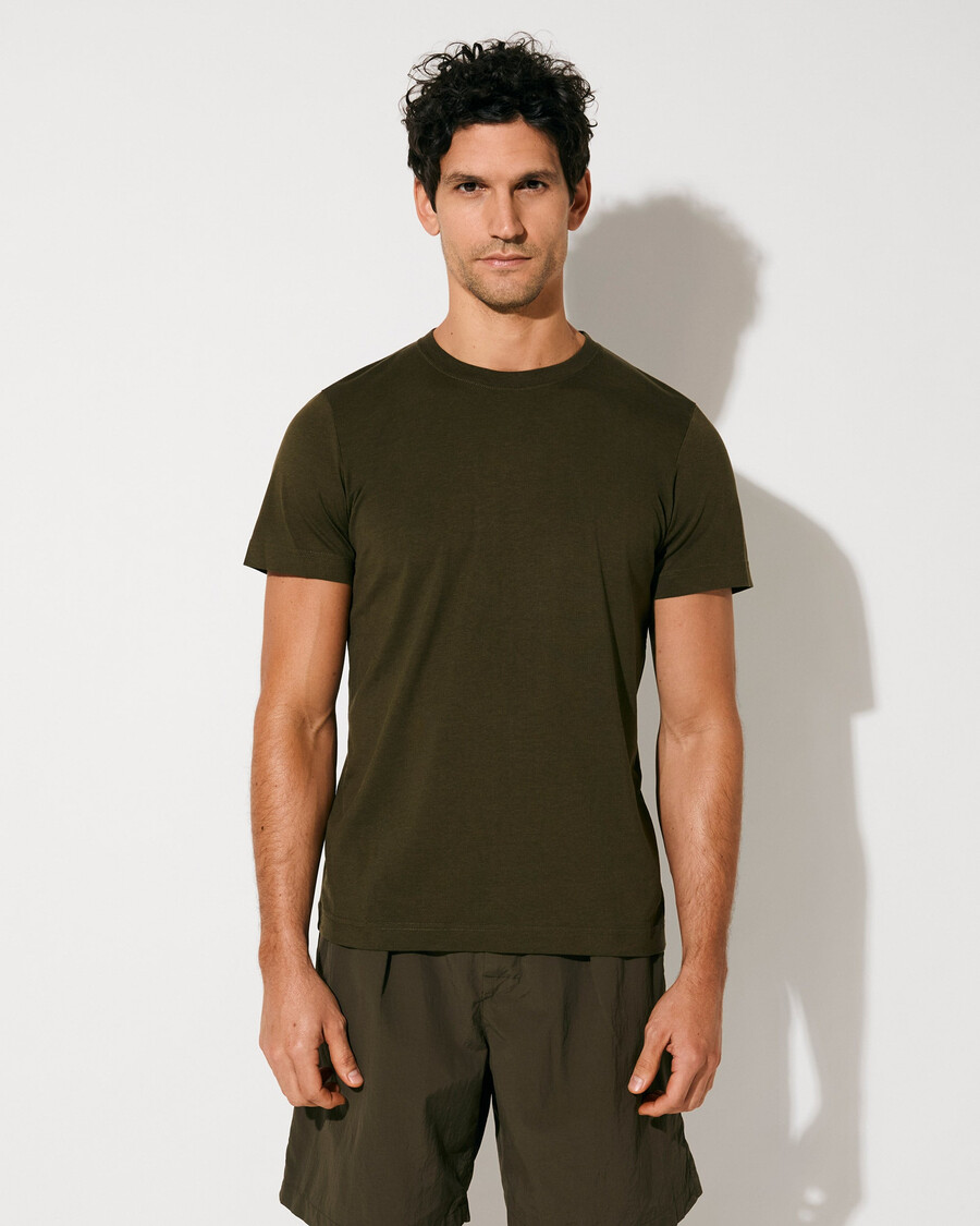 2 x herren-t-shirt mittelschwer in schwarz und olivgrün shop—cdlp