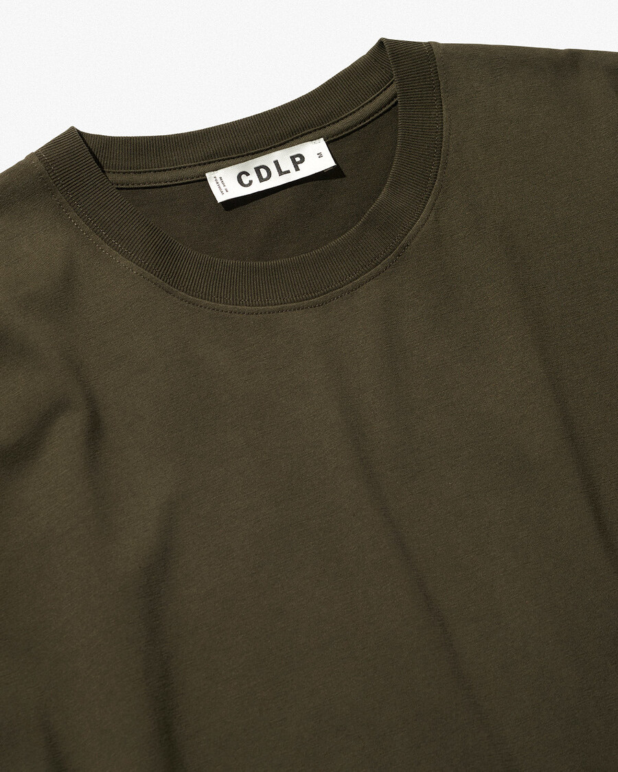 2 x herren-t-shirt mittelschwer in schwarz und olivgrün shop—cdlp