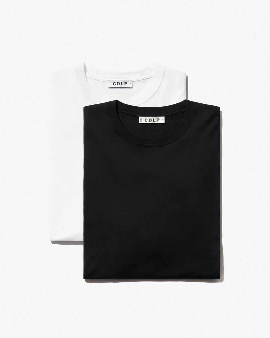 2 x herren-t-shirt mittelschwer in schwarz und weiß shop—cdlp
