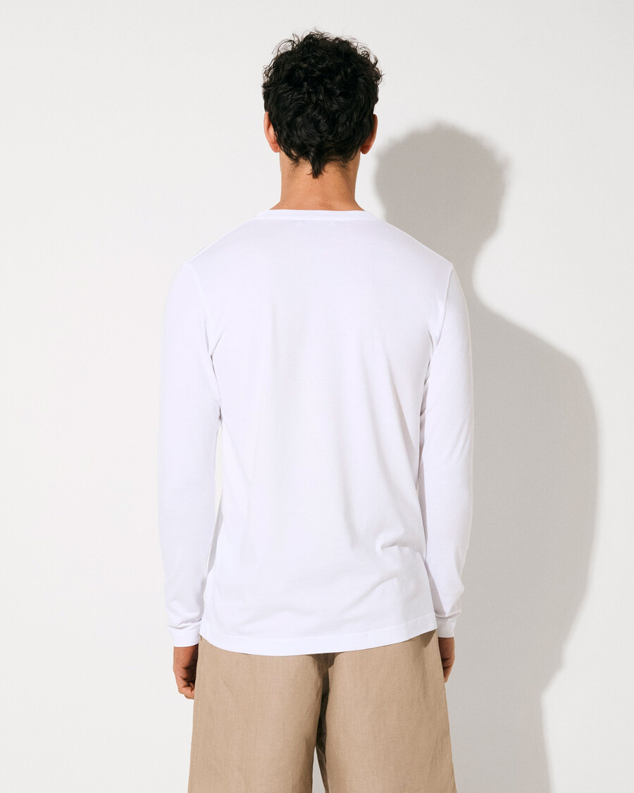 weißes mittelschweres herren-langarmshirt shop — cdlp