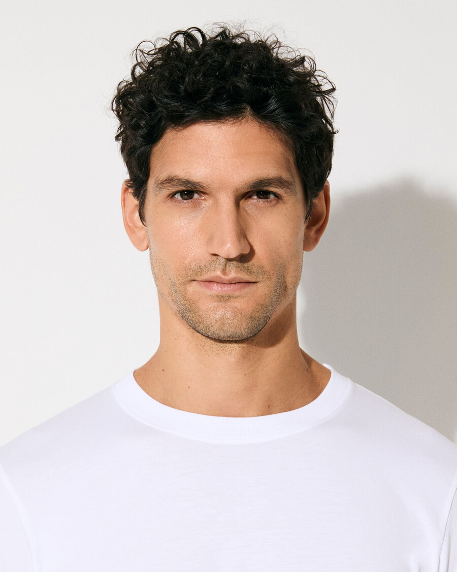 weißes mittelschweres herren-langarmshirt shop — cdlp