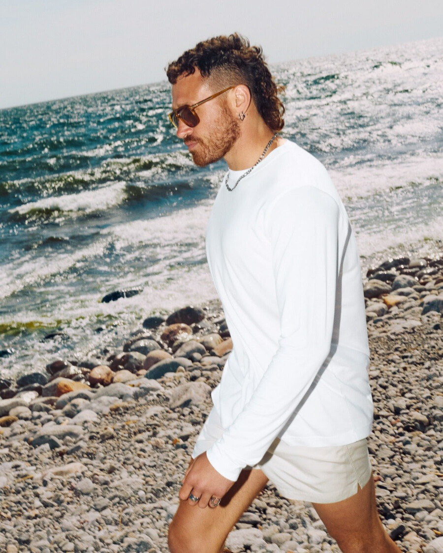weißes mittelschweres herren-langarmshirt shop — cdlp