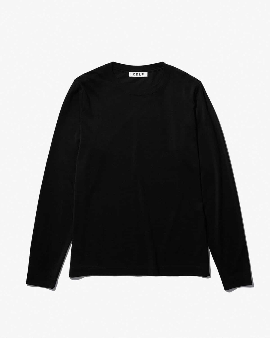 schwarzes mittelschweres herren-langarmshirt shop — cdlp