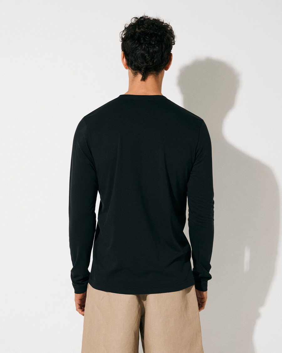 schwarzes mittelschweres herren-langarmshirt shop — cdlp