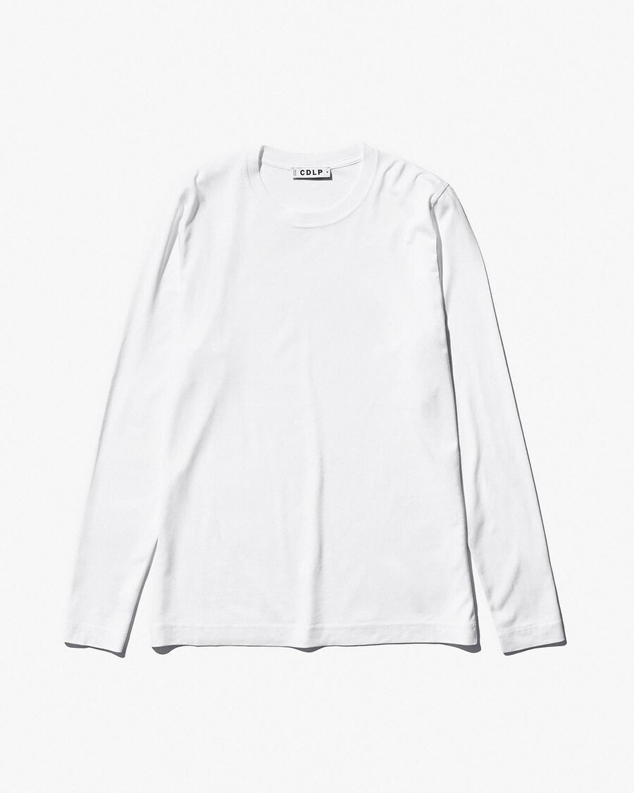 x herren-langarmshirt mittelschwer in weiß shop—cdlp