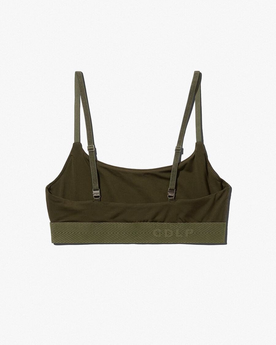 damen-bralette mit rundhalsausschnitt in olivgrün jetzt shoppen — cdlp
