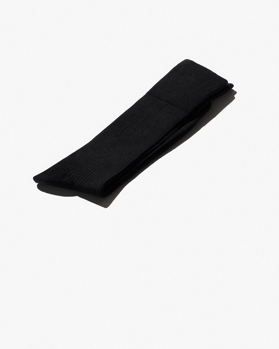6 x herren-rippsocken aus baumwolle mittellang schwarz shop — cdlp