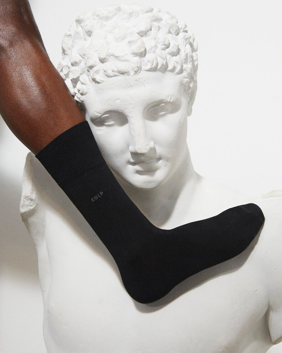 unisex-baumwollsocken in schwarz mittellang jetzt kaufen — cdlp