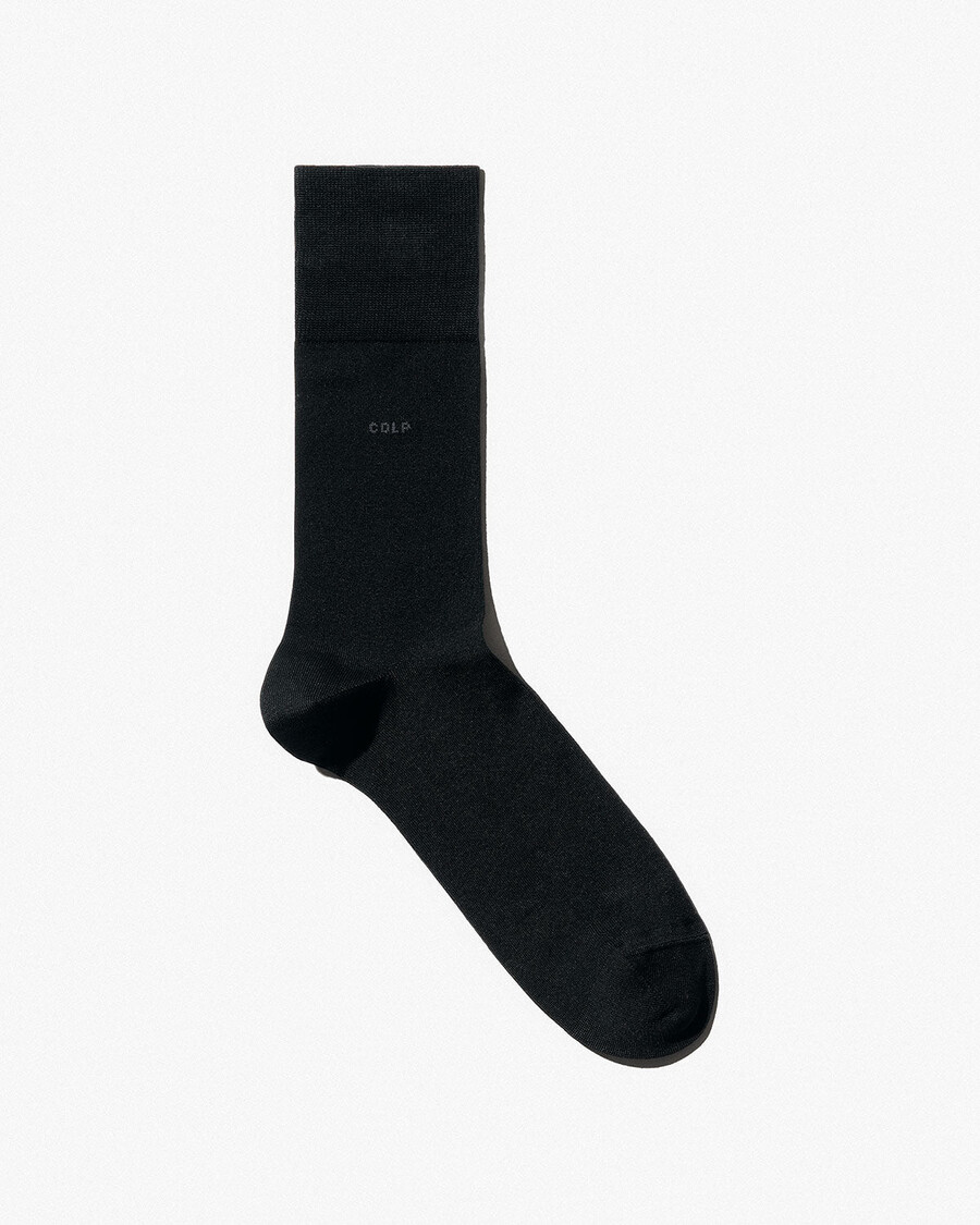 6 x unisex-baumwollsocken mittellang in schwarz shop — cdlp