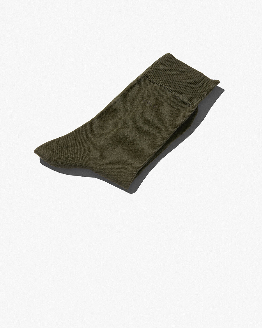 6 x unisex-baumwollsocken mittellang in olivgrün jetzt kaufen – cdlp