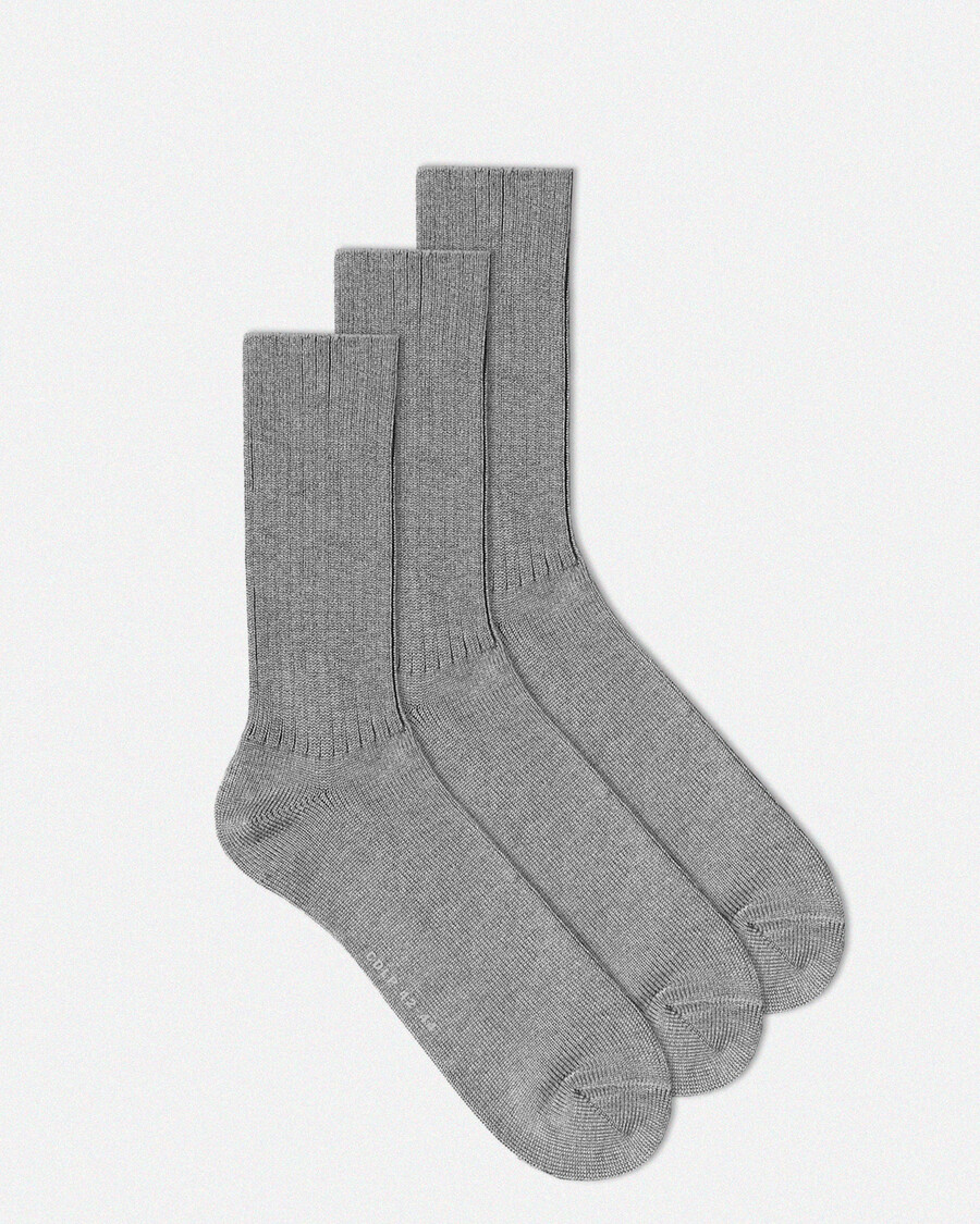 3 x unisex-tennissocken in mittellanger länge grau meliert shop — cdlp
