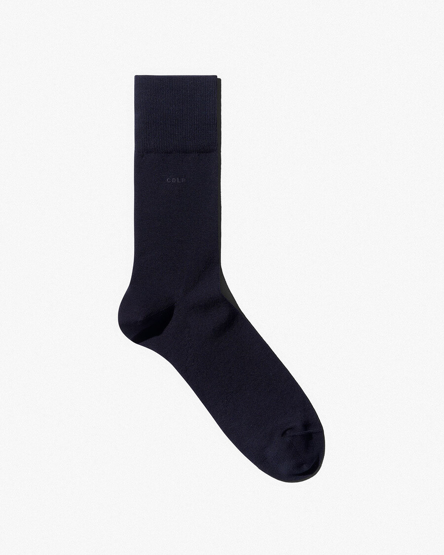 unisex-baumwollsocken in dunkelblau mittellang shop — cdlp