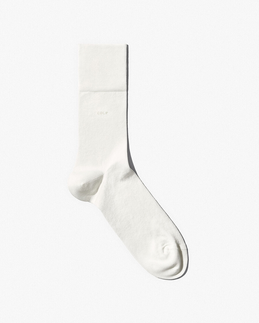 6 x unisex-baumwollsocken mittellang in weiß shop — cdlp