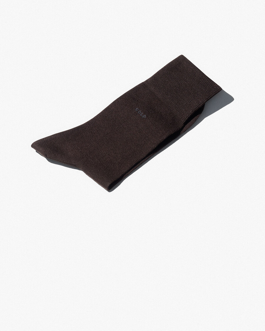 6 x unisex-baumwollsocken mittellang in dunkelbraun shop—cdlp
