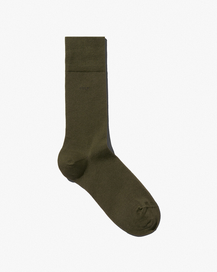6 x unisex-baumwollsocken mittellang in olivgrün jetzt kaufen – cdlp