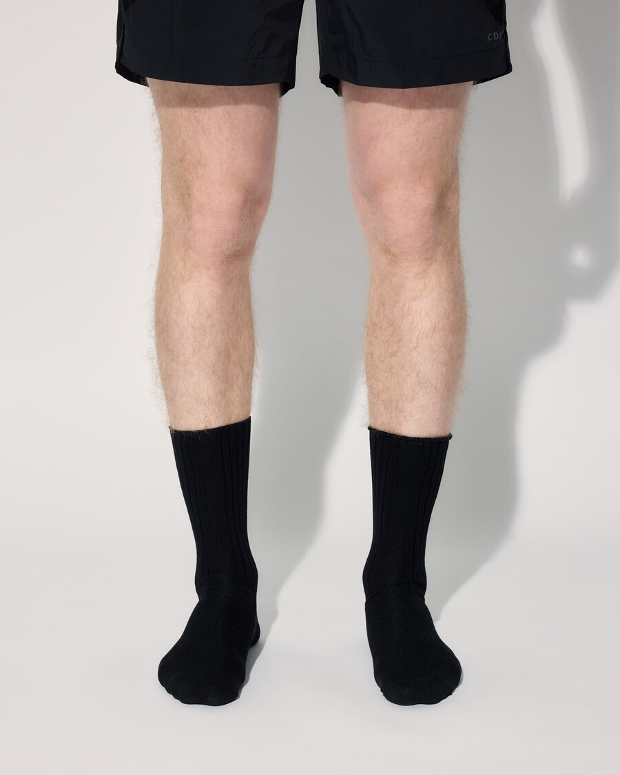 unisex-tennissocken aus baumwolle mittellang schwarz jetzt kaufen — cdlp