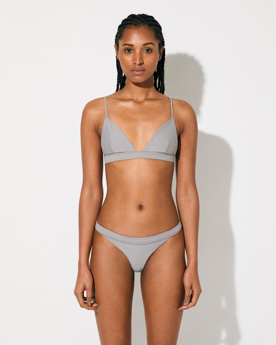 triangel-bikini-oberteil für damen in schiefergrau jetzt shoppen — cdlp
