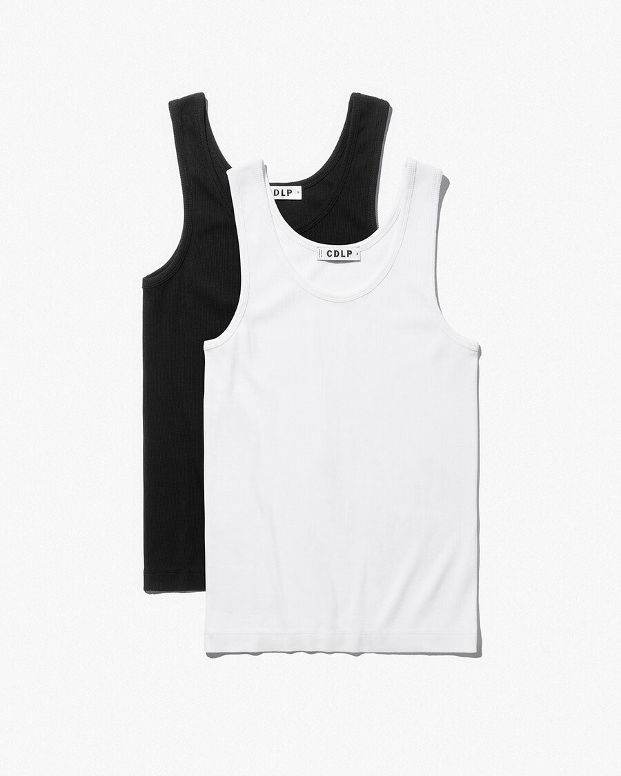 2 x damen-ripptop in weiß und off-black shop — cdlp