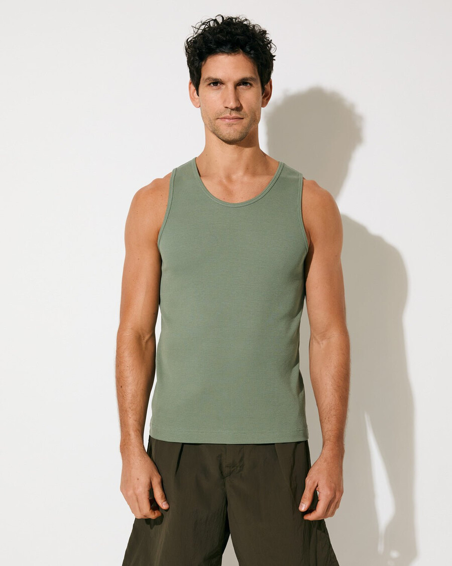 2 × herren-rippstrick-tanktop in schwarz und salbei jetzt kaufen — cdlp