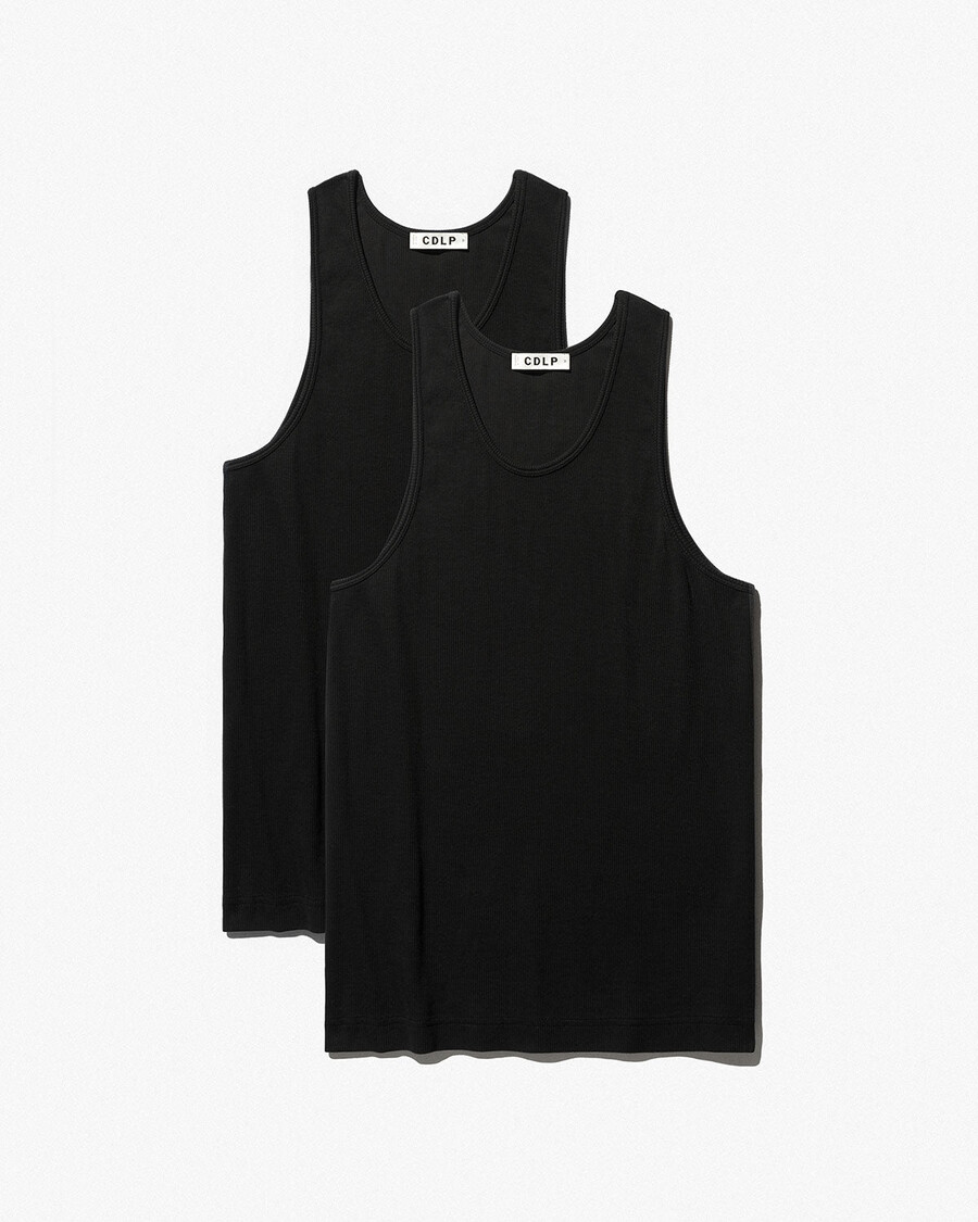 2 × herren-rippstrick-tanktop in off-black jetzt shoppen — cdlp