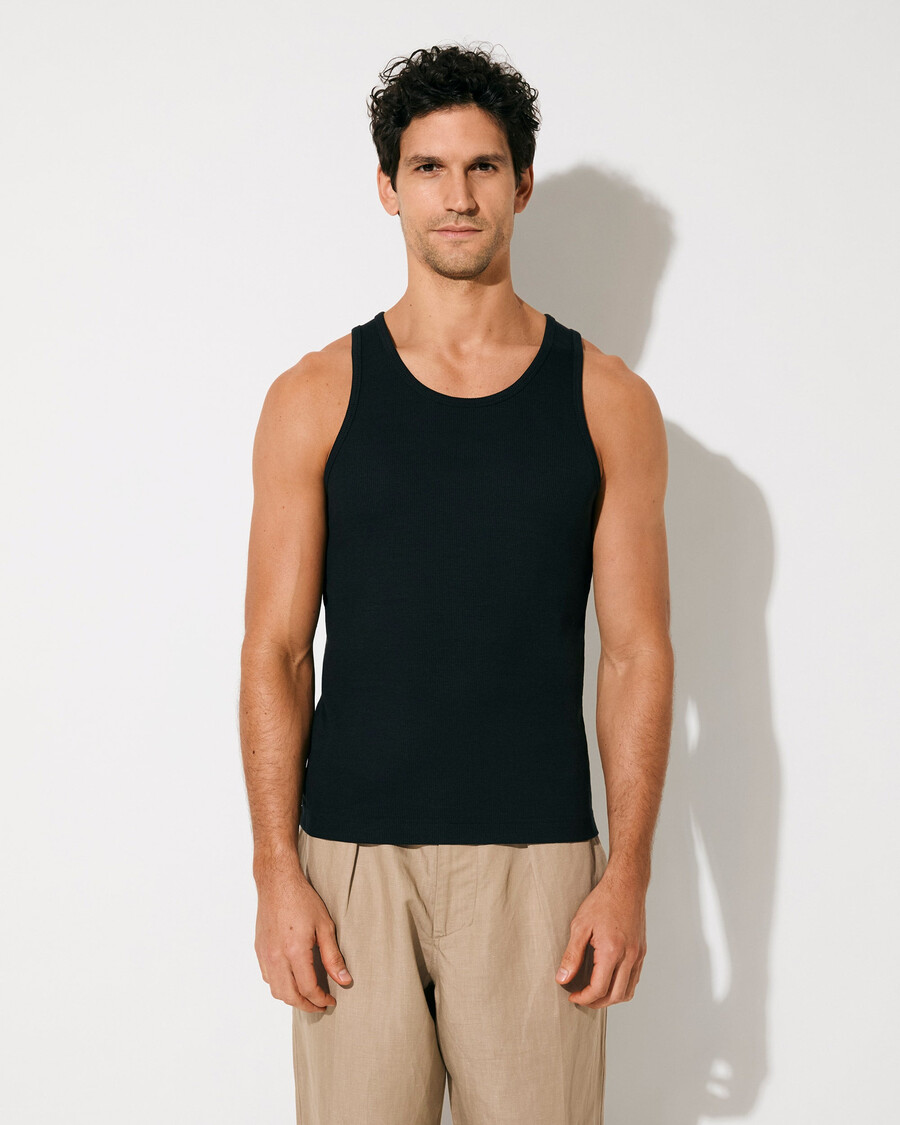 2 × herren-rippstrick-tanktop in off-black jetzt shoppen — cdlp