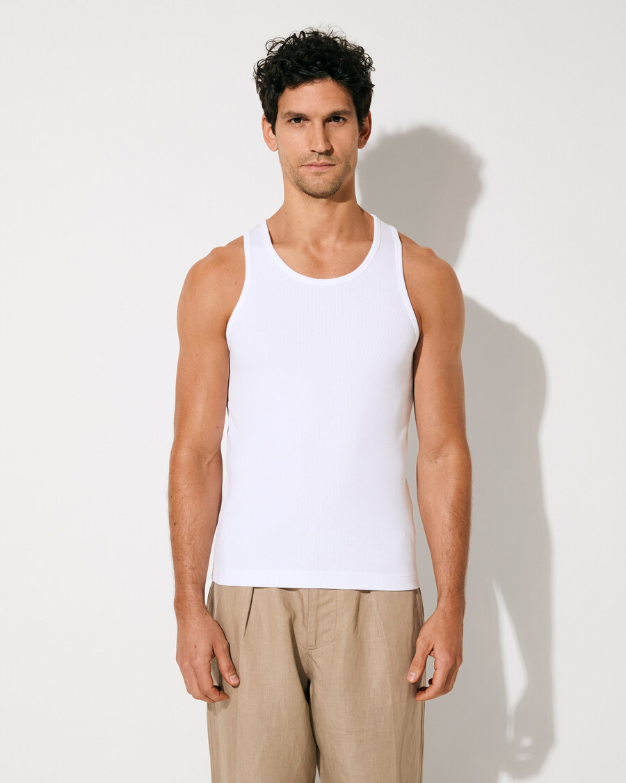 2 x herren-rippstrick-tanktop in weiß jetzt kaufen — cdlp
