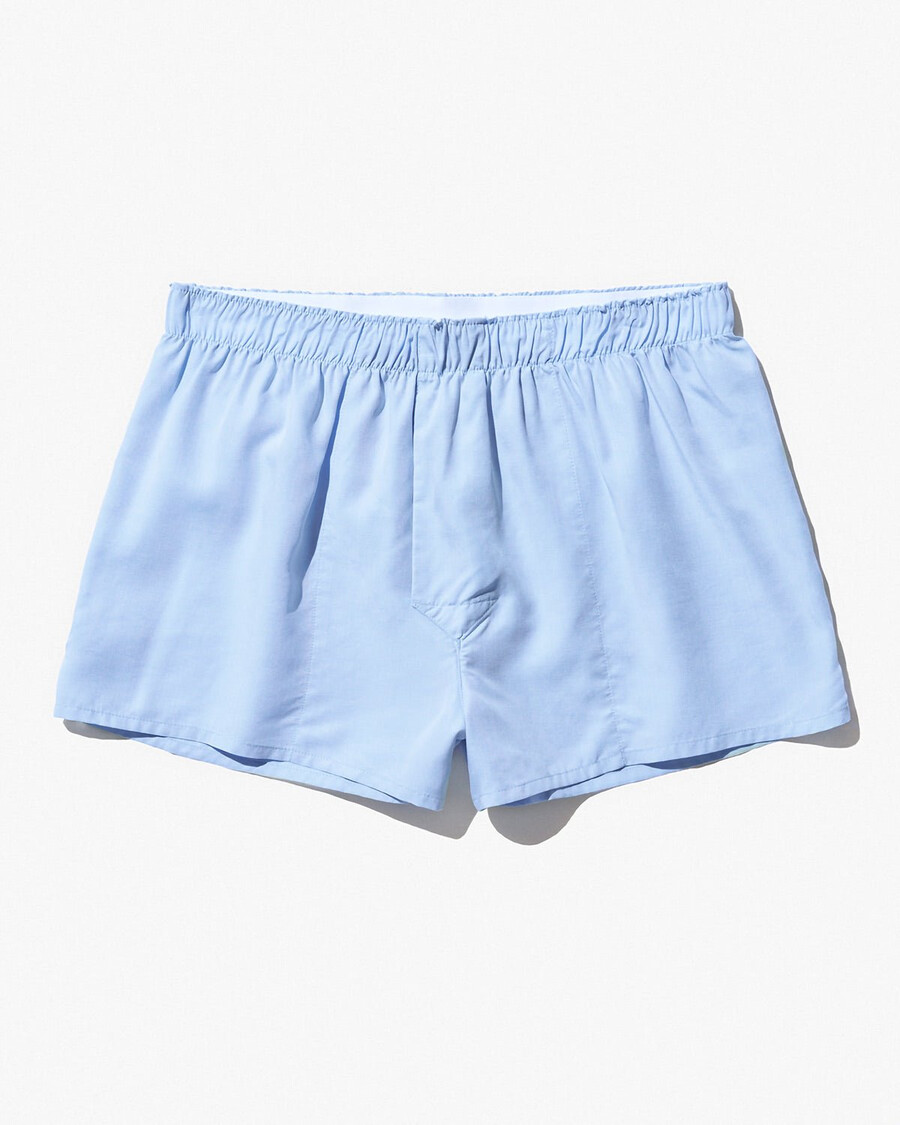 3 x herren-boxershorts aus webstoff schmal geschnitten in himmelblau jetzt kaufen – cdlp