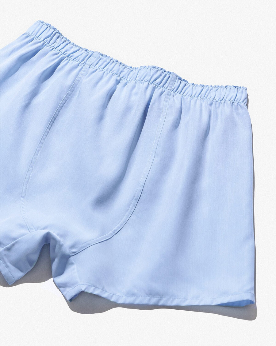 3 x klassische herren-boxershorts aus webstoff in himmelblau shop—cdlp