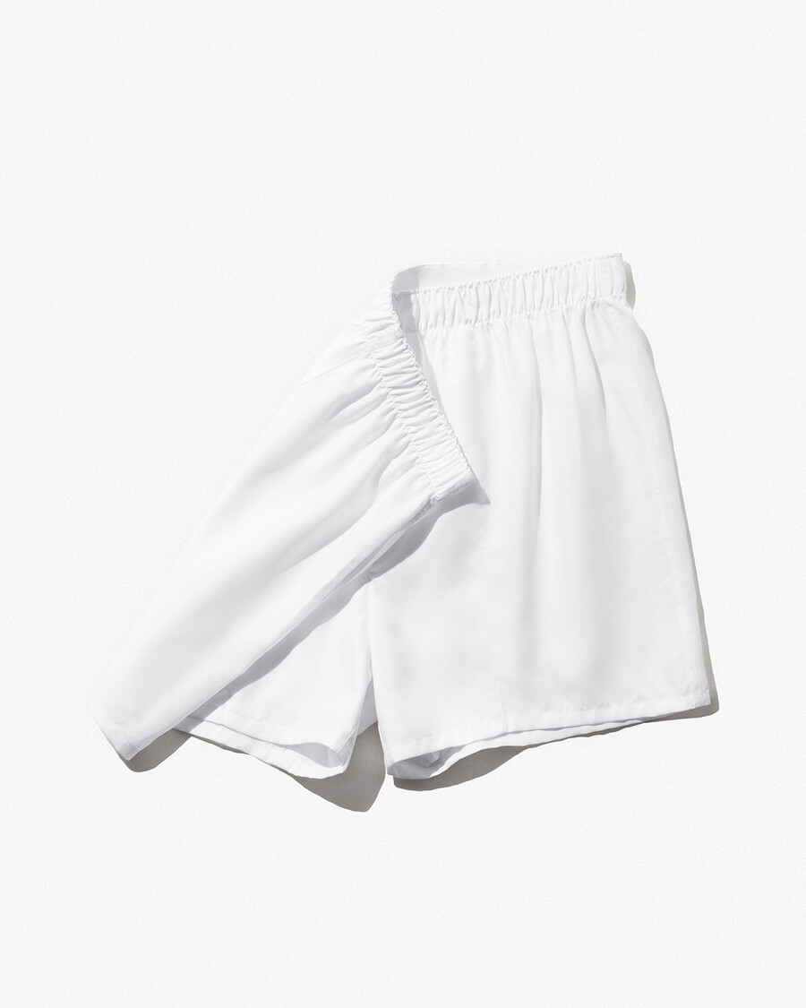 3 x klassische herren-boxershorts aus webstoff in weiß jetzt kaufen — cdlp